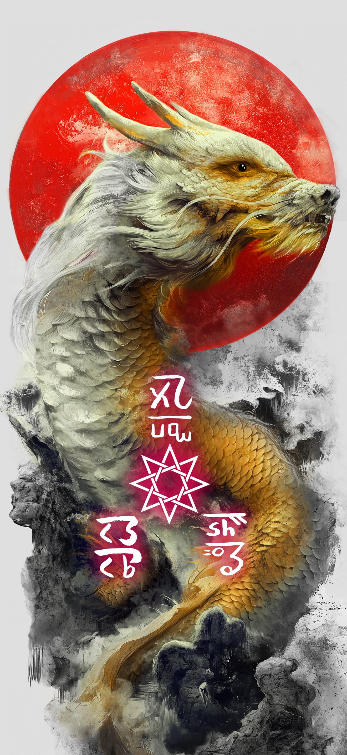 黄白の龍神様と太陽神,金運アップ