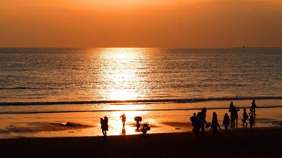 湘南海岸からの夕陽、PC/iPad壁紙